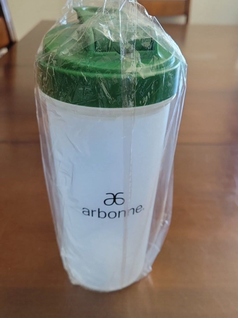 Arbonne Shaker Bottle with Green Lid BRAND NEW